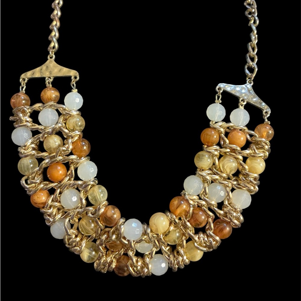 Elegant Statement Beaded Necklace handmade